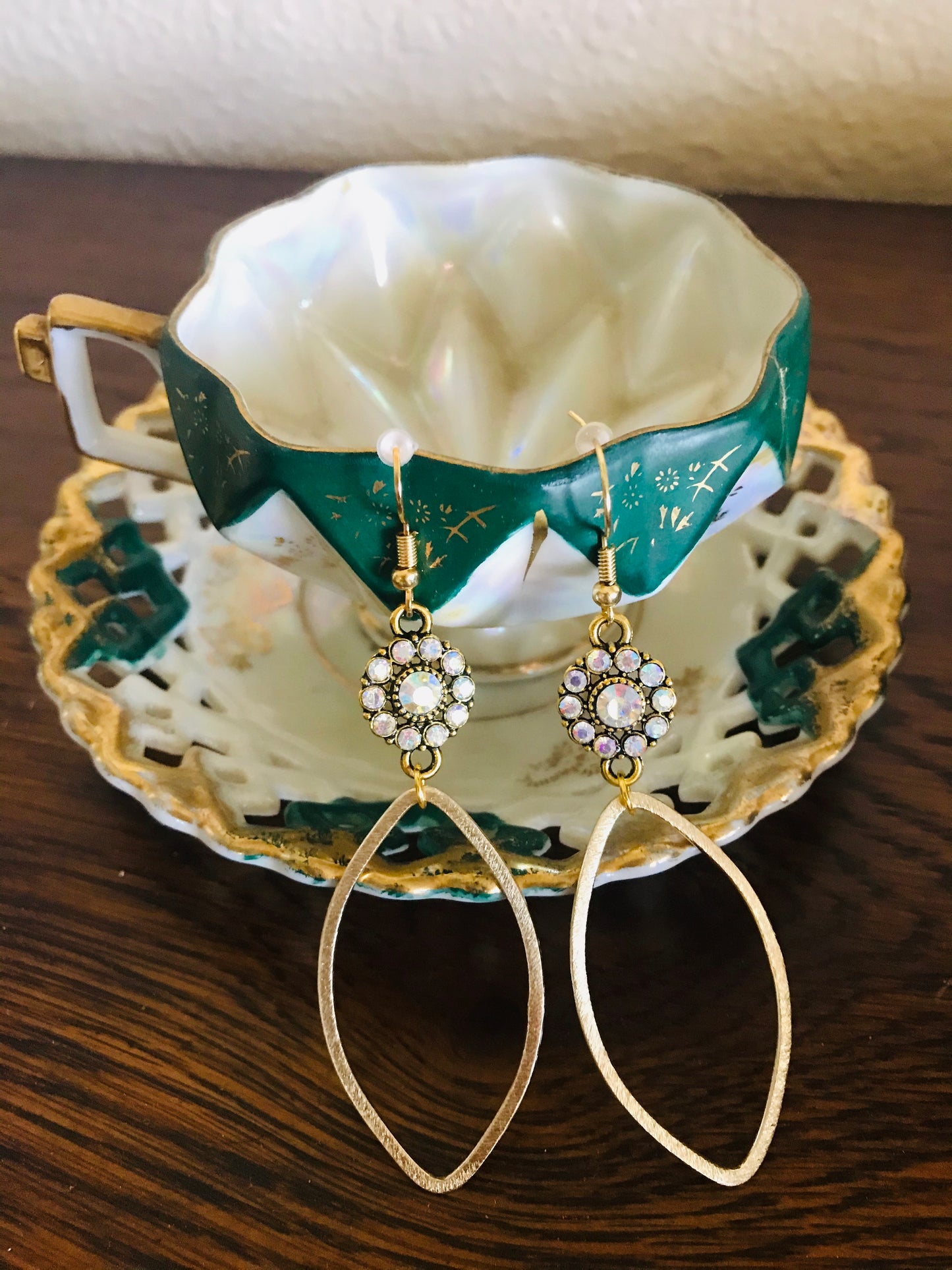 AB Diamond Stone Earrings