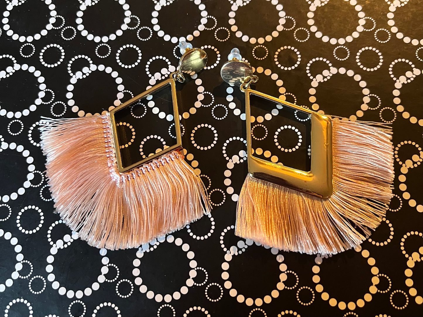 Fan Shaped Tassel Earrings