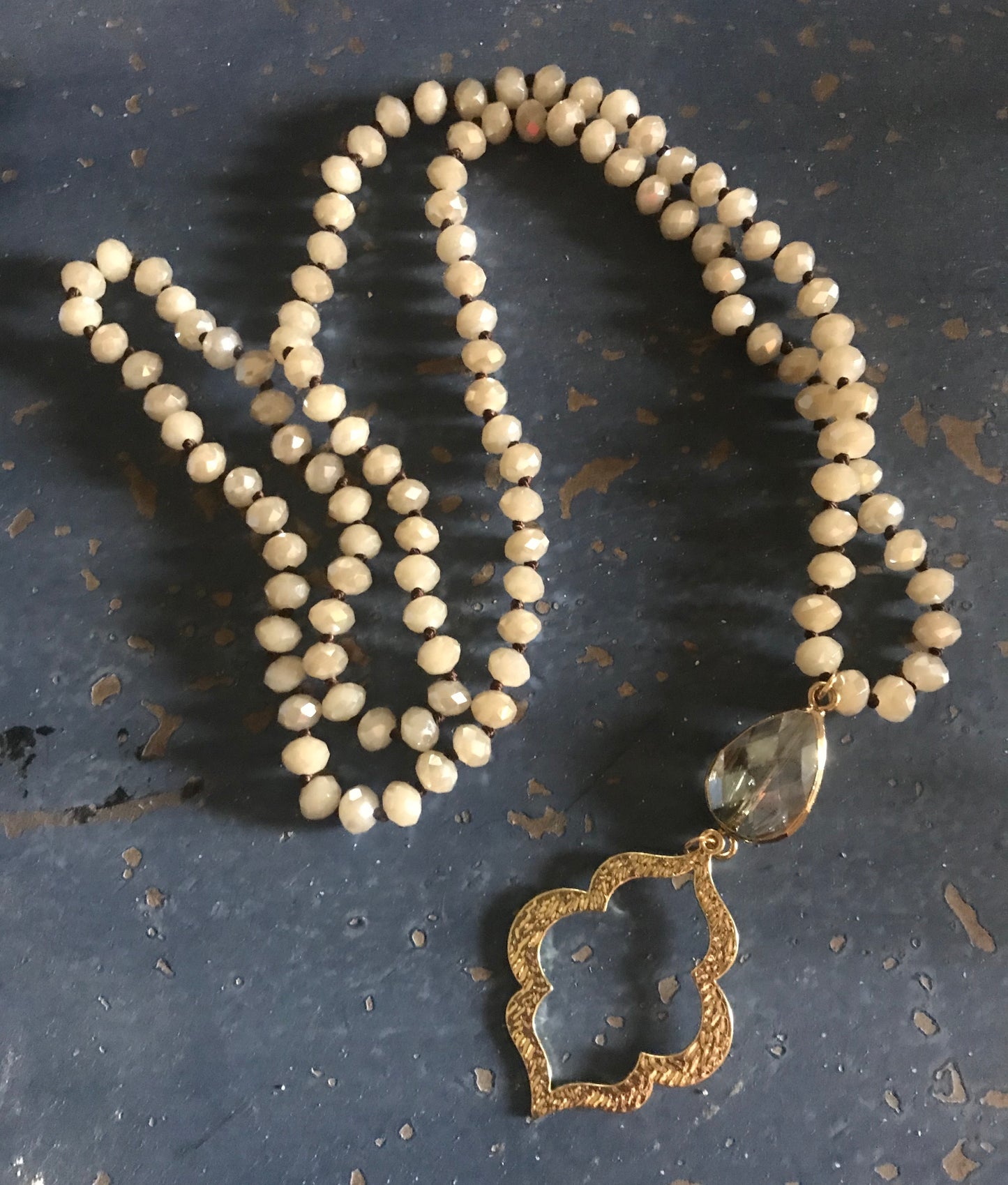 Beaded Stone Necklace