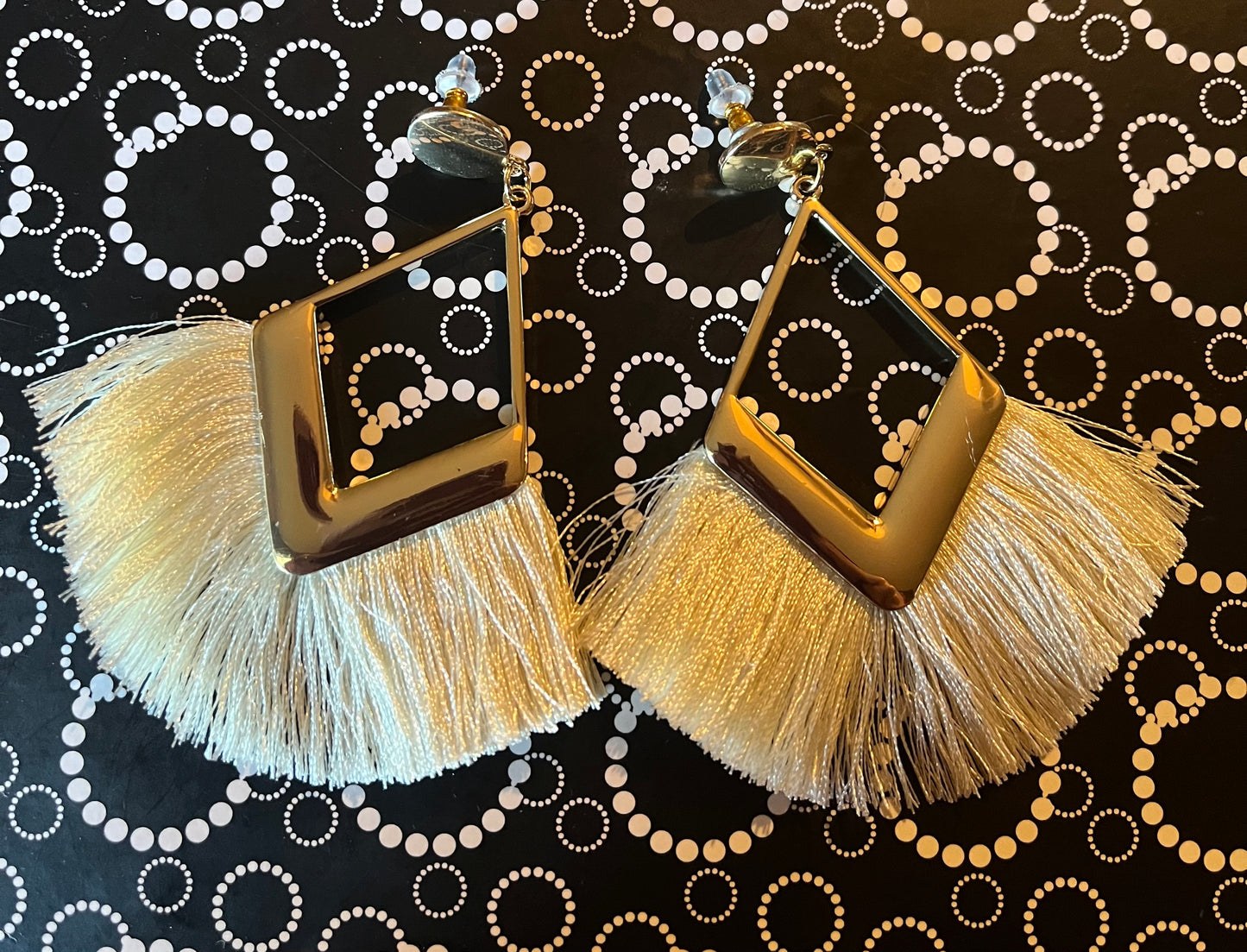 Fan Shaped Tassel Earrings
