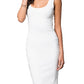 KNEE-LENGTH SCOOP-NECK TANK PARTY DRESS