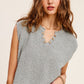 Slouchy Cropped Extended Sleeve Sweater Top