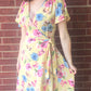 Lemon Floral Maxi Wrap Dress