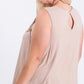Vintage Lace Sleeveless Plus Size Blouse