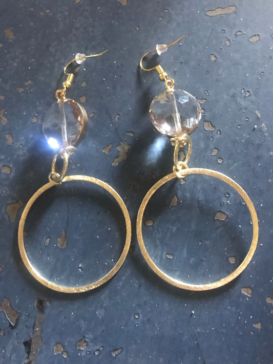 Hoop & Stone Earrings
