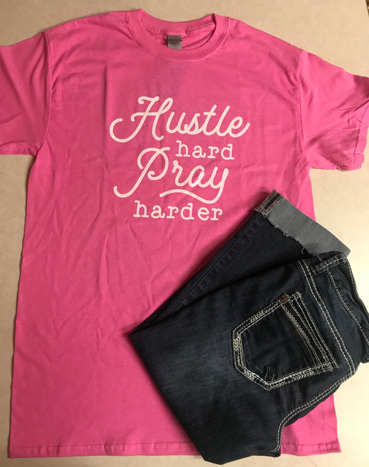 Short Sleeve T-Shirt Hustle Hard Pray Harder